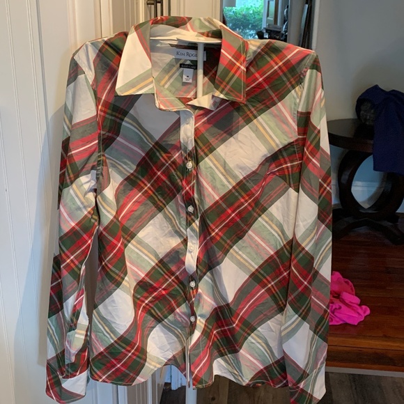 Kim Rogers Tops - Kim Rogers easy care plaid shirt. NWT. Retsil‎ 46